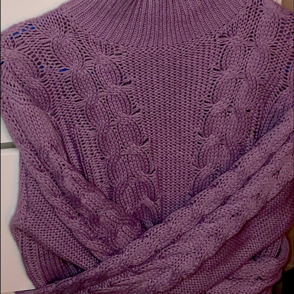 A Lavender Colored Knitted Sweater